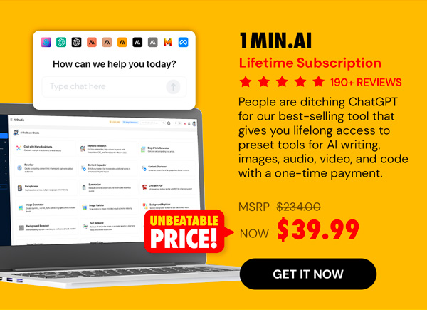 1minAI: Lifetime Subscription