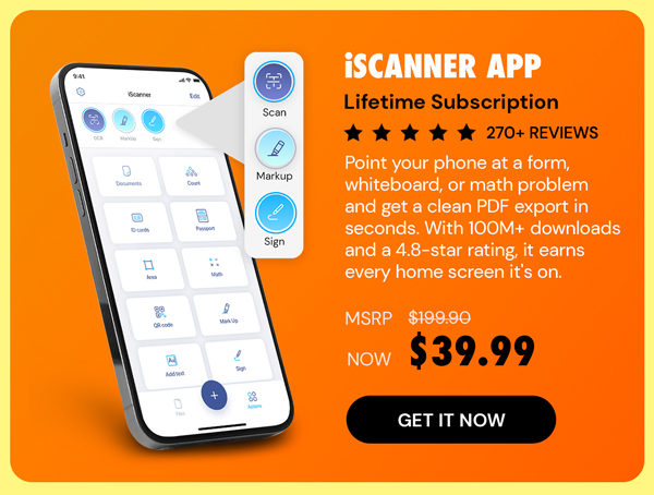 iScanner App: Lifetime Subscription