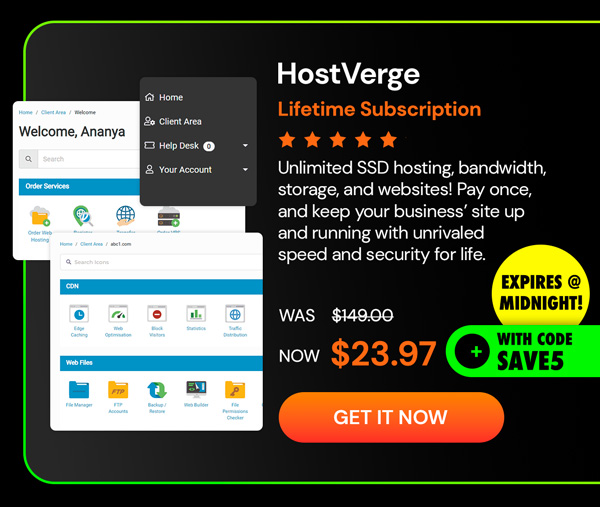 HostVerge: Lifetime Subscription