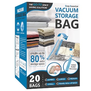 Vacuum Storage Bags (20 Pack, Multi-Size)