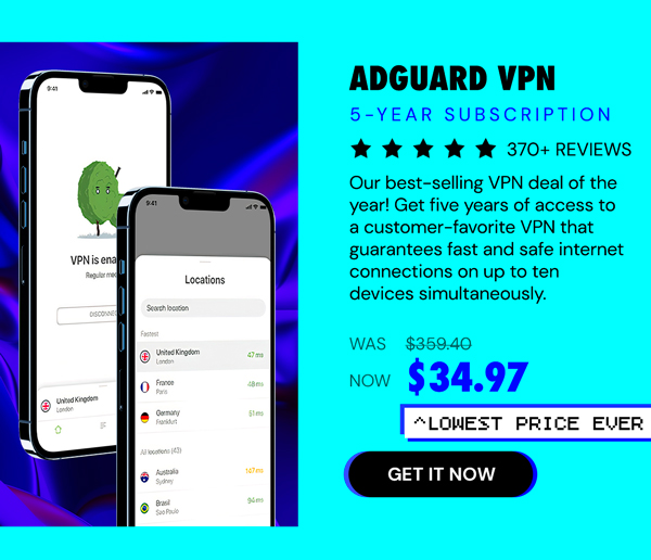 AdGuard VPN: 5-Yr Subscription