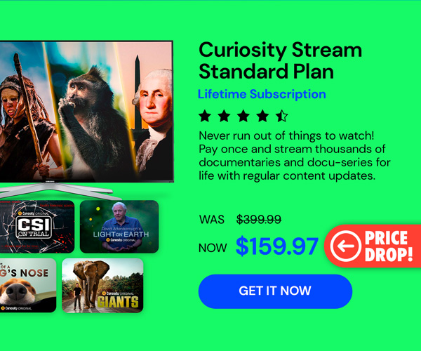 Curiosity Stream Standard Plan: Lifetime Subscription