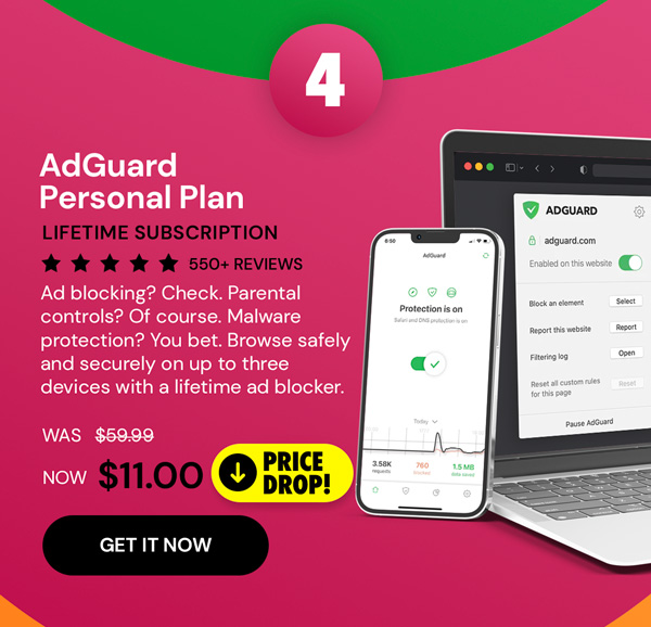 AdGuard Personal Plan: Lifetime Subscription