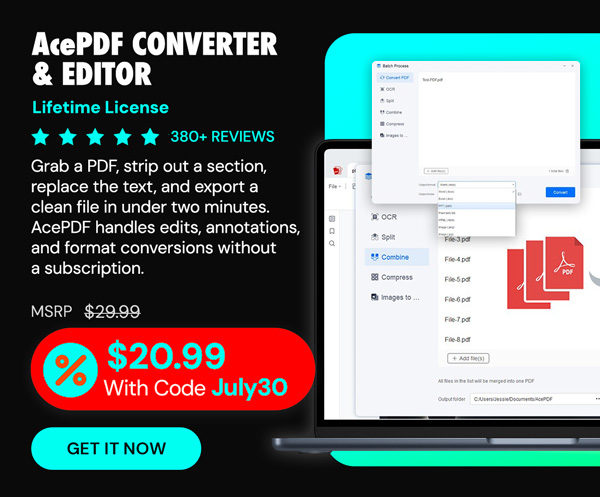AcePDF Converter & Editor: Lifetime License