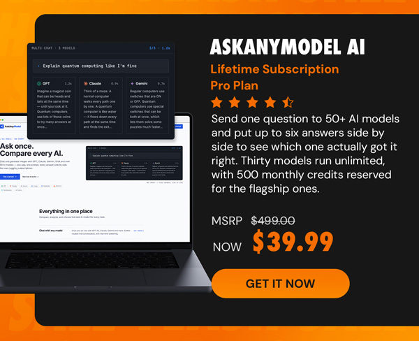 AskAnyModel AI Pro Plan: Lifetime Subscription