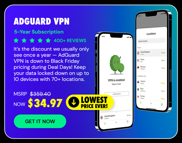 AdGuard VPN: 5-Yr Subscription