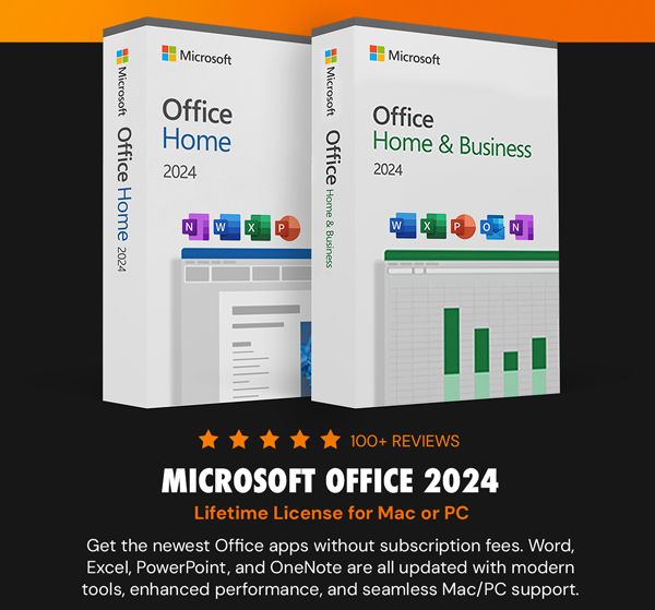 Microsoft Office 2024 Home or Home & Business for Mac or PC: One-Time Purchase