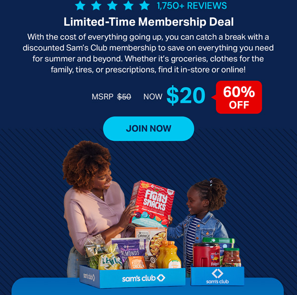 Sam's Club 1-Year Membership with Auto-Renew!