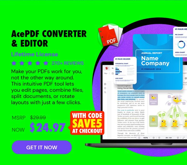 AcePDF Converter & Editor: Lifetime License