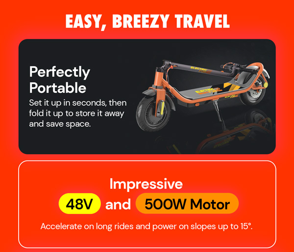 Electric Folding Scooter - 500W