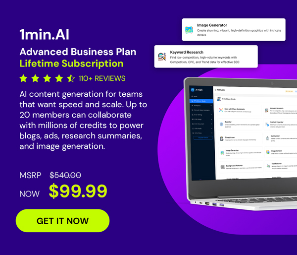 1minAI Advanced Business Plan Lifetime Subscription