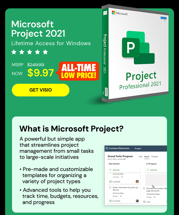 Microsoft Project 2021 Professional: Lifetime License for Windows