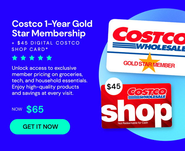Costco 1-Year Gold Star Membership + $45 Digital Costco Shop Card