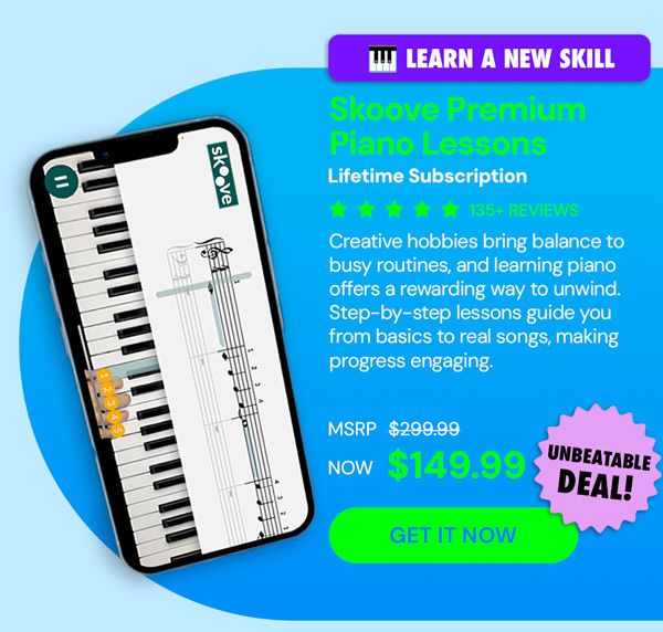 Skoove Premium Piano Lessons: Lifetime Subscription