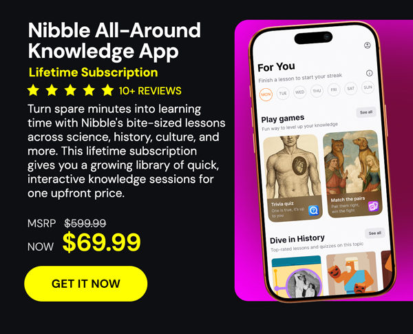 Nibble All-Around Knowledge App: Lifetime Subscription