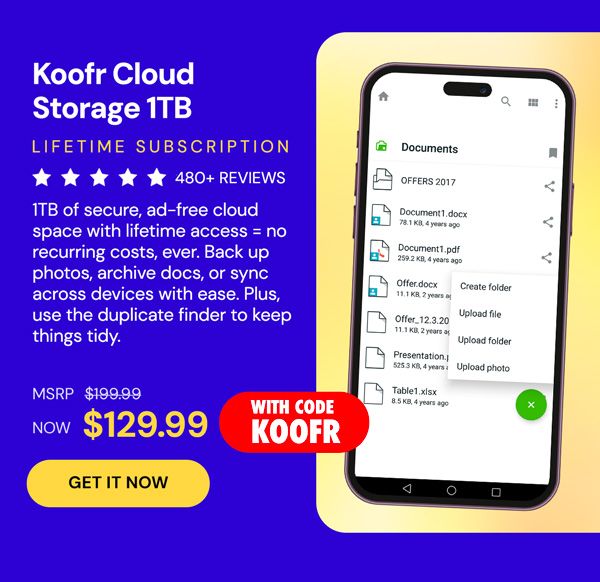 Koofr Cloud Storage: Lifetime Subscription (1TB)