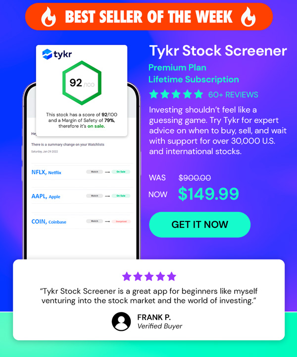 Tykr Stock Screener: Premium Plan Lifetime Subscription