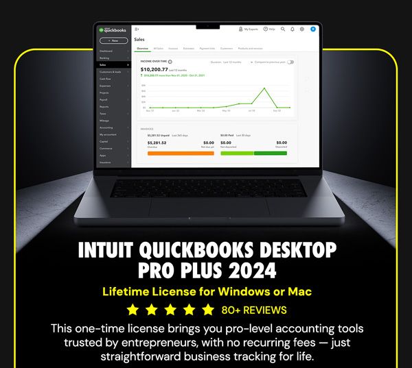 Intuit QuickBooks Desktop Pro Plus 2024 (1 User): Lifetime License