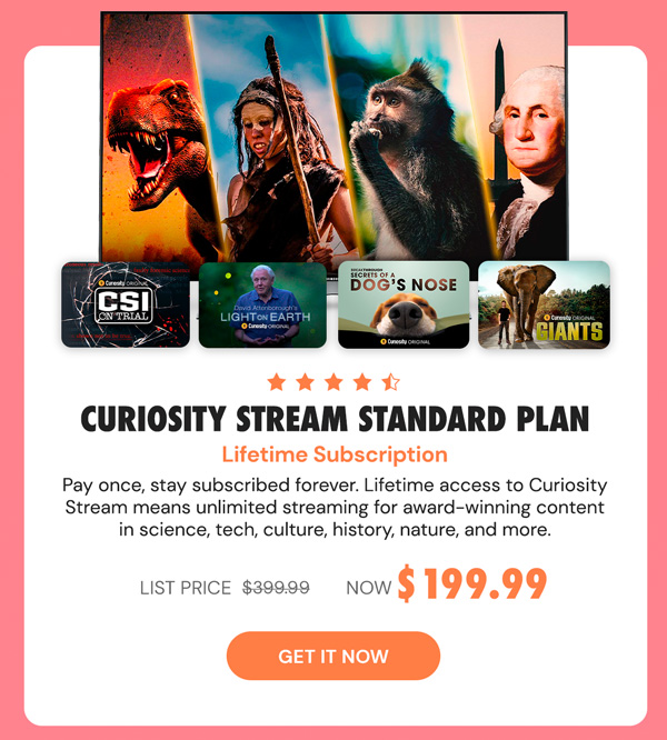 Curiosity Stream Standard Plan: Lifetime Subscription