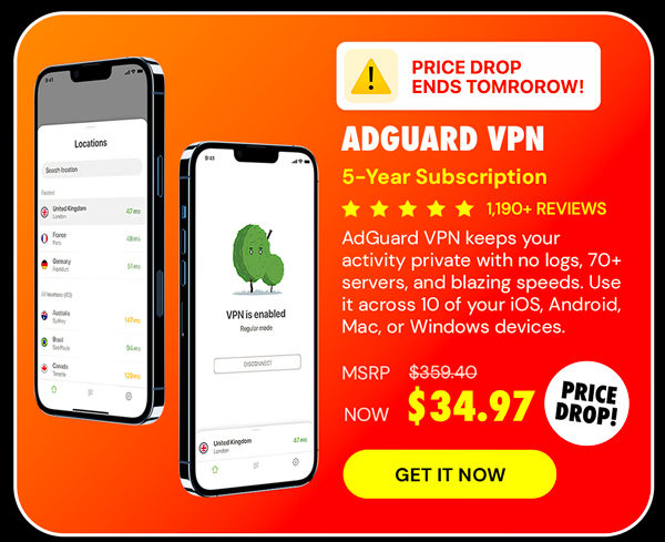 AdGuard VPN: 3-Yr Subscription
