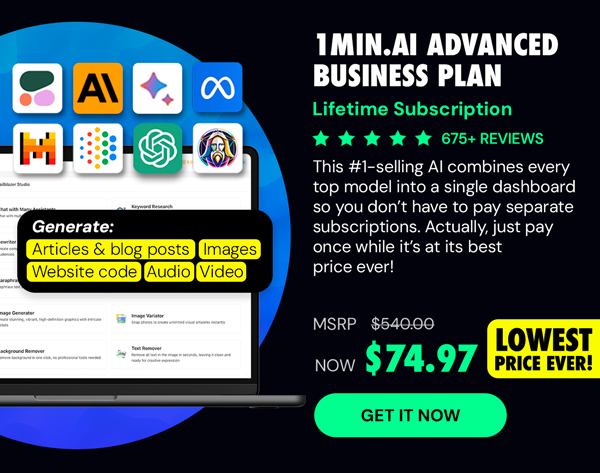 1minAI Advanced Business Plan Lifetime Subscription