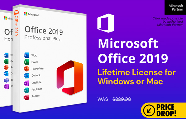 Microsoft Office 2019 for Windows or Mac | Lifetime License