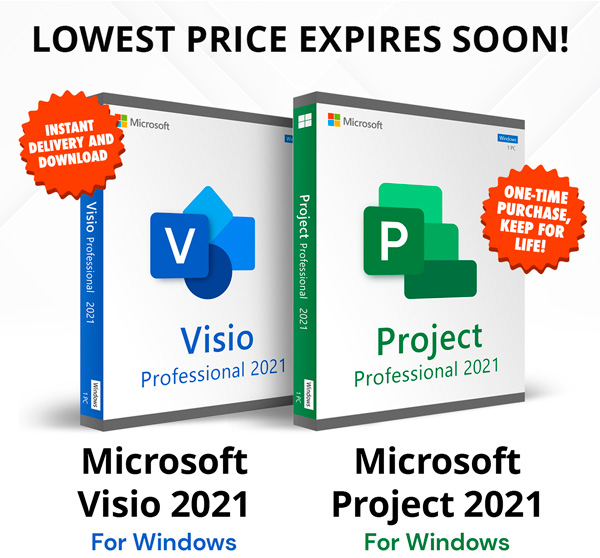 Microsoft Visio or Project 2021 Professional for Windows