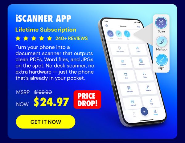 iScanner App: Lifetime Subscription