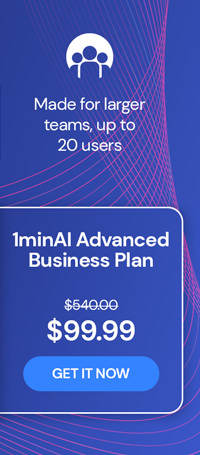 1minAI Advanced Business Plan Lifetime Subscription