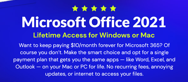 Microsoft Office Professional 2021 for Windows: Lifetime License (Non Binding)