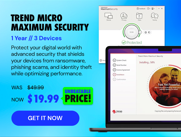 Trend Micro Maximum Security (1 Year / 3 Devices)