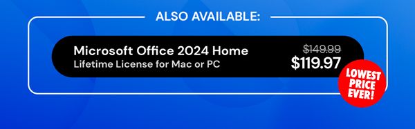 Microsoft Office 2024 Home for Mac or PC: One-Time Purchase
