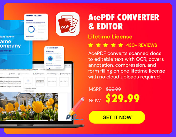 AcePDF Converter & Editor: Lifetime License