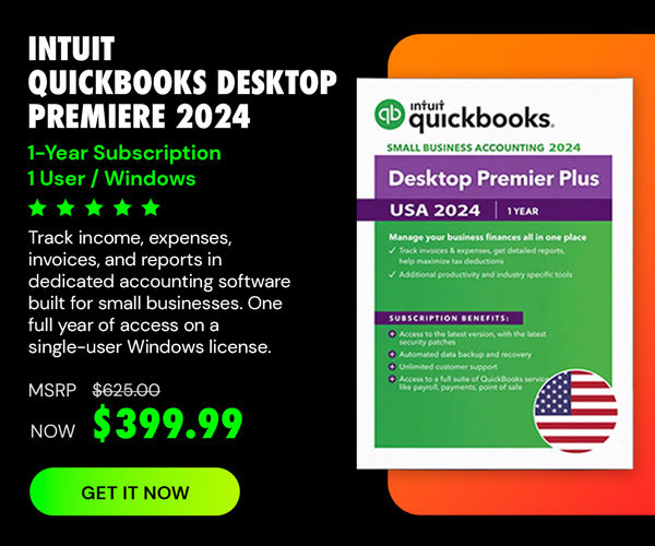 Intuit QuickBooks Desktop Premiere 2024 for Windows(1 User): 1-Year Subscription