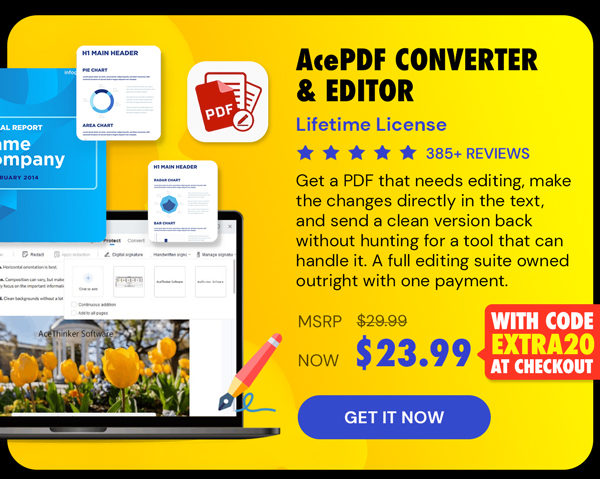 AcePDF Converter & Editor: Lifetime License