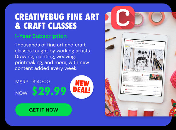 Creativebug Fine Art & Craft Classes: 1-Yr Unlimited Plus Subscription