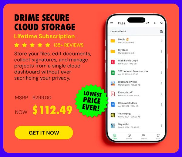 Drime Secure Cloud Storage Lifetime Subscriptions