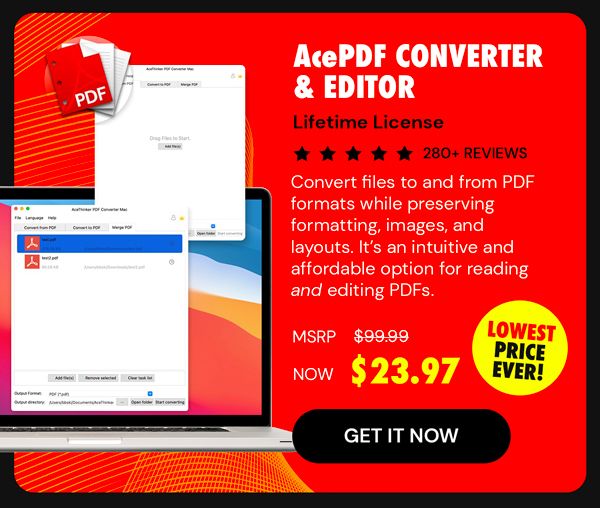 AcePDF Converter & Editor: Lifetime License