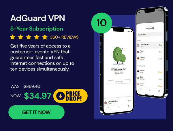 AdGuard VPN: 5-Yr Subscription