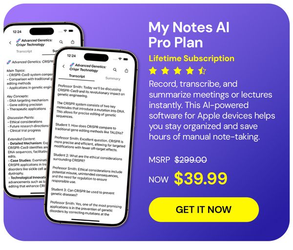 My Notes AI Pro Plan: Lifetime Subscription