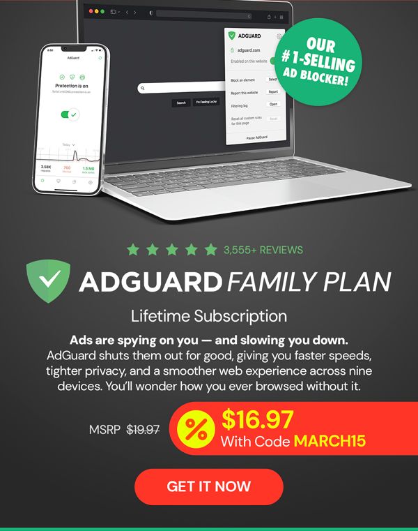 AdGuard Family Plan: Lifetime Subscription