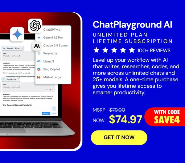 ChatPlayground AI: Lifetime Subscription (Unlimited Plan)