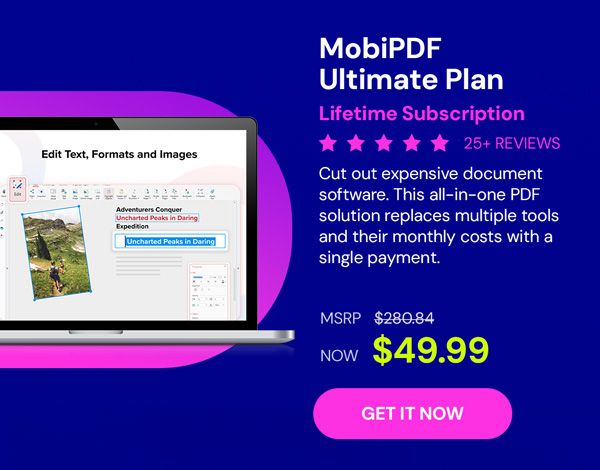 MobiPDF Ultimate Plan: Lifetime Subscription