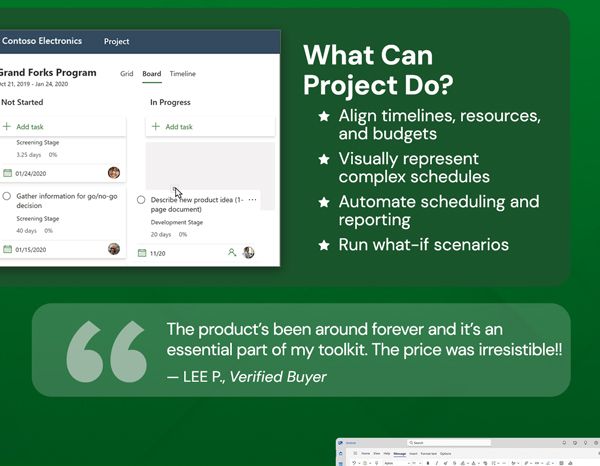 Microsoft Project 2021 Professional: Lifetime License for Windows