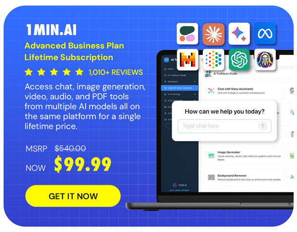 1minAI Advanced Business Plan Lifetime Subscription