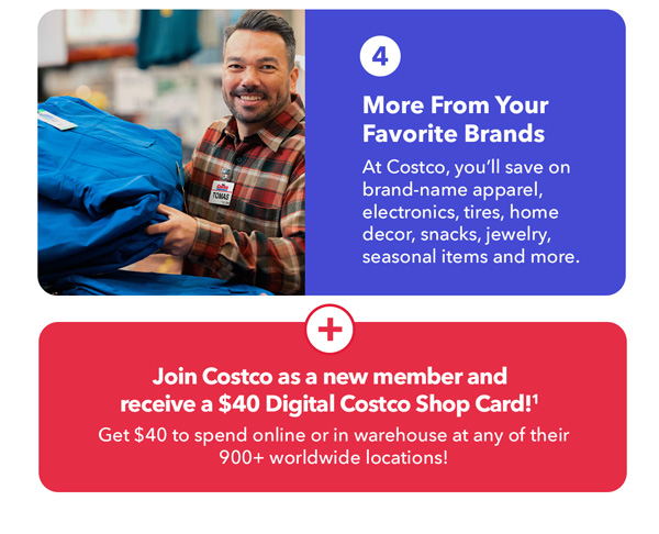Costco 1-Year Gold Star Membership + $40 Digital Costco Shop Card