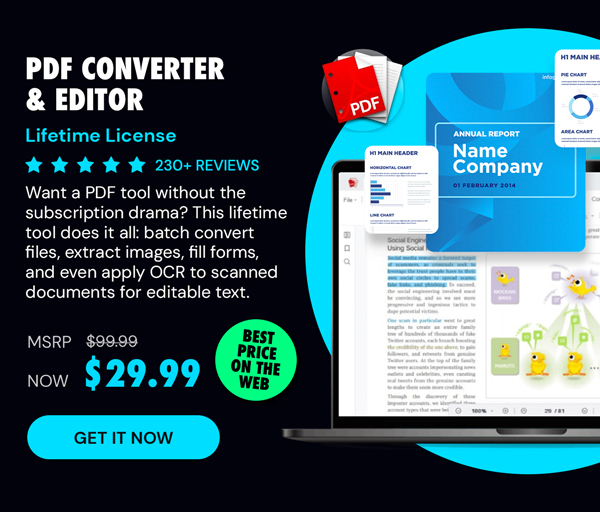PDF Converter & Editor: Lifetime License
