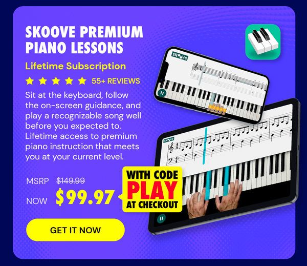 Skoove Premium Piano Lessons: Lifetime Subscription