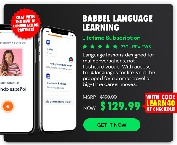 Babbel Language Learning: Lifetime Subscription (All Languages)