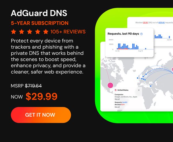 AdGuard DNS: 5-Yr Subscription